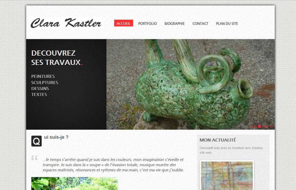 Création site portfolio artiste aix – Clara Kastler