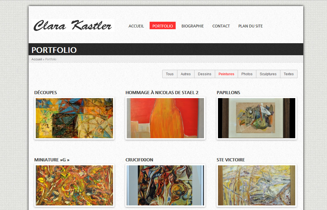 Création site portfolio peintre aix